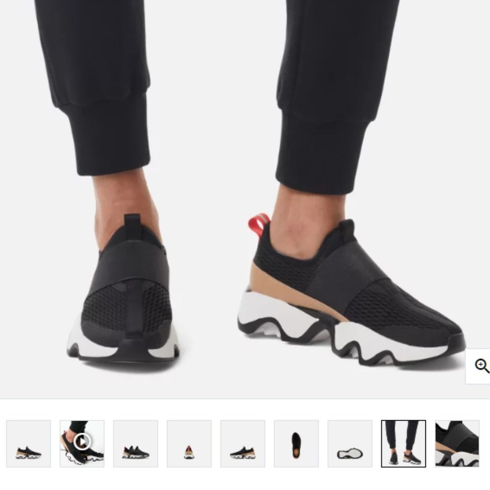 Sorel Women's Black Kinetic Impact II Strap Sneaker